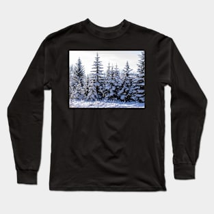 Christmas trees in the Snow Long Sleeve T-Shirt